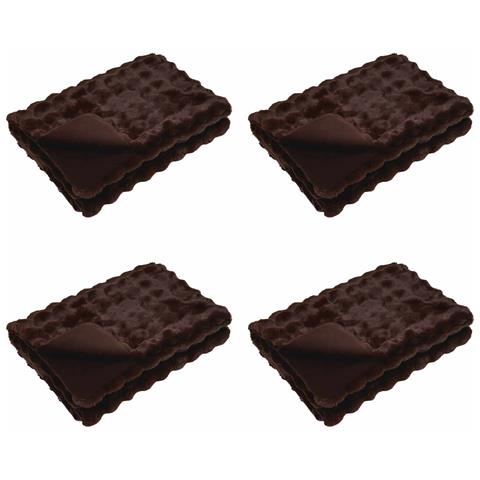 Coperta in Pelliccia di Coniglio Finta 4 pcs Cammello - Foto 1