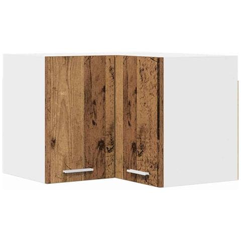 Armadio pensile Riga Legno Antico e Bianco 57 x 57 x 40 cm - Foto 1