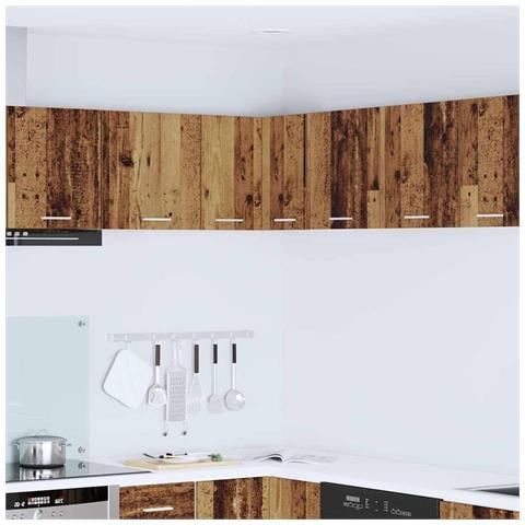 Armadio pensile Riga Legno Antico e Bianco 57 x 57 x 40 cm - Foto 2