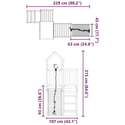 Set da Gioco da Esterno in Legno di Pino Impregnato - Foto 9