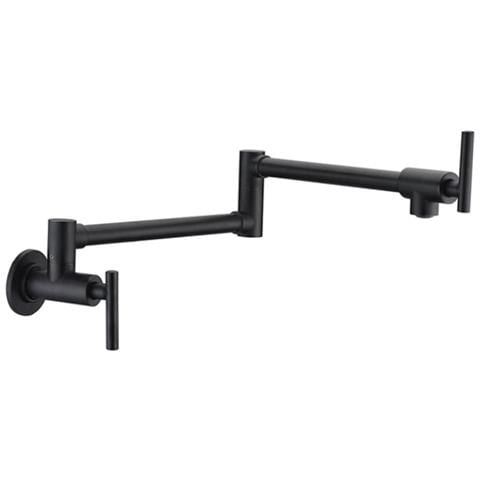 Rubinetto per lavello da cucina, Blackswan, tipo M210, per installazione sopra il lavello o il fornello, modello nero anticato, misura 67 cm - Foto 1