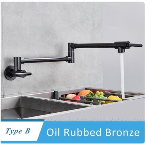 Rubinetto per lavello da cucina, Blackswan, tipo M210, per installazione sopra il lavello o il fornello, modello nero anticato, misura 67 cm - Foto 2