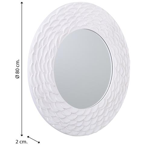 Specchio Con Rilievo Bianco 80x2h - Foto 5