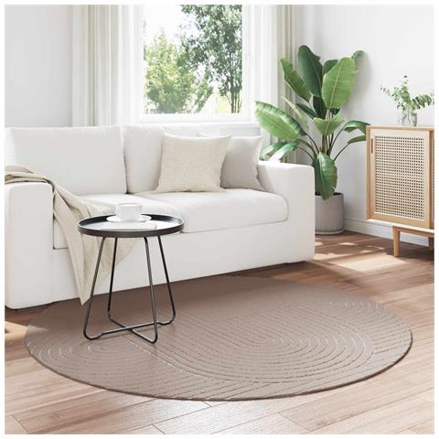 Tappeti per area Rotondo HUARTE Beige Ø 120 CM Poliestere - Foto 2