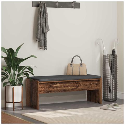 Panca per ingresso con cuscino Legno vecchio 103 x 38 x 40 cm - Foto 2