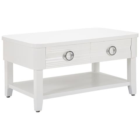 Tavolino Vkh516-bianco-legno-90x60x47 Cm - Foto 1