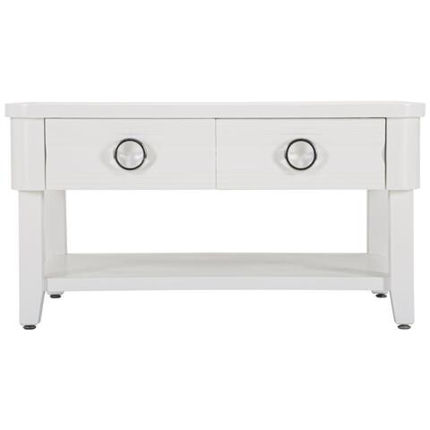 Tavolino Vkh516-bianco-legno-90x60x47 Cm - Foto 2