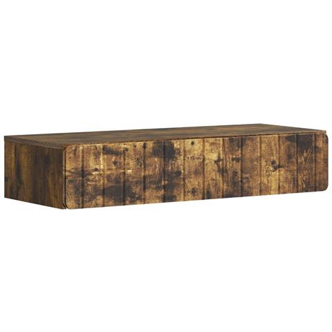 Tavolino da Parete Laterale Rovere Fumo 87,5 x 34,5 x 17 cm - Foto 1