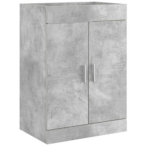 Mobiletto da Bagno Sotto Lavabo Grigio Cemento - Foto 1