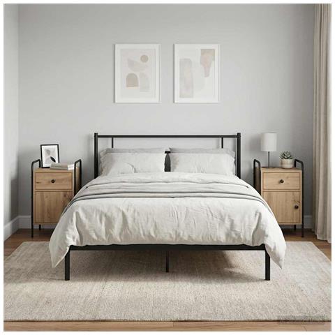 Armadio da Notte 2 pz Rovere Artigianale 35 x 36,5 x 61 cm - Foto 2