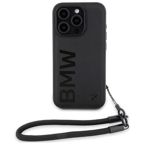 Custodia In Pelle Con Logo Bmw Per Iphone 15 Pro - Nera - Foto 2