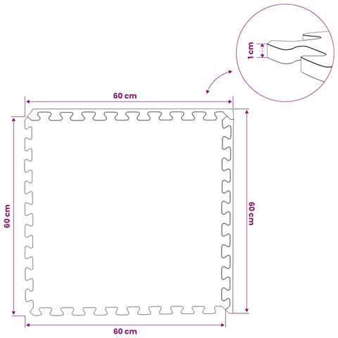 Tappeti 40 pz legno 14,4 m² Schiuma EVA - Foto 9
