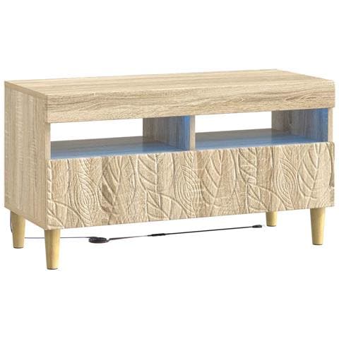 Mobile TV LED a 5 pezzi Rovere Sonoma Legno ingegnerizzato - Foto 9