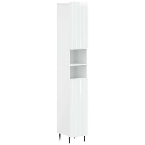 Set di Armadi da Bagno da 2 Pezzi ZWOLLE Bianco Lucido - Foto 2