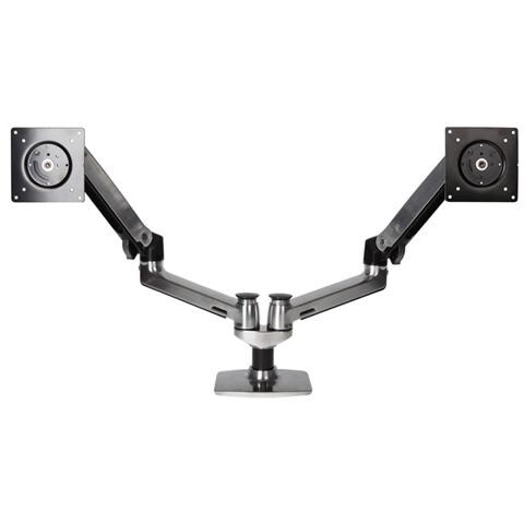 Braccio LX side by side Dual Arm, Polished Aluminum, per due display inf.  - Foto 1