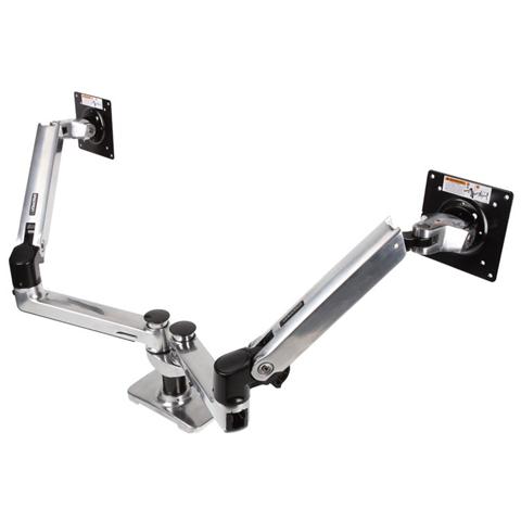 Braccio LX side by side Dual Arm, Polished Aluminum, per due display inf.  - Foto 2