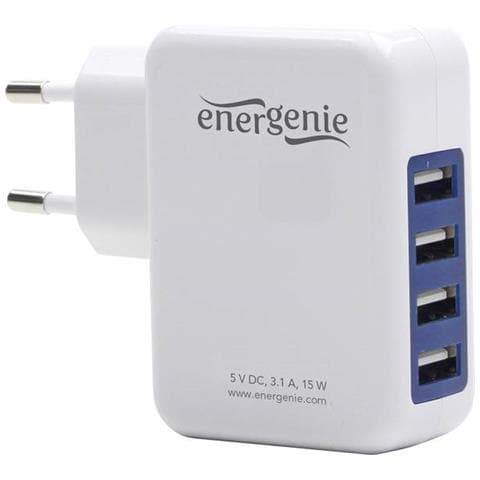 Caricatore Usb Universale 3.1a Bianco Eg-u4ac-02 - Foto 1