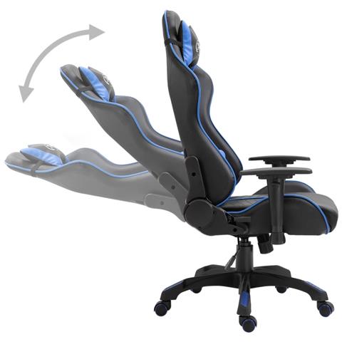 Sedia Da Gaming Blu In Similpelle - Foto 2