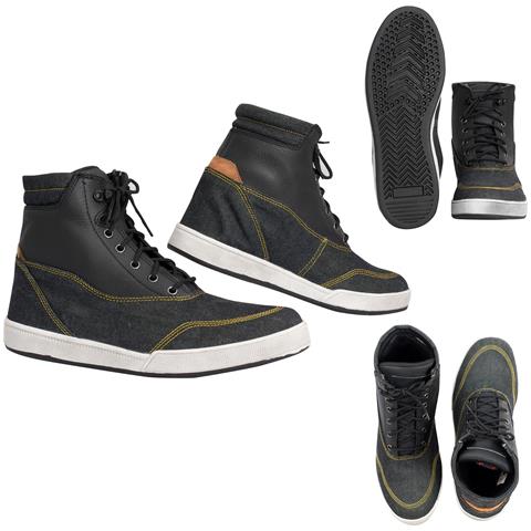 Stivali Scarpe Omologati Ce Moto Motociclismo Protezione Strada Sneaker Nero 41 - Foto 1