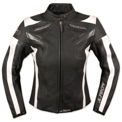 Giacca Pelle Moto Donna Protezioni Ce Imbottitura Termica Femminile Nero Xxl - Foto 1