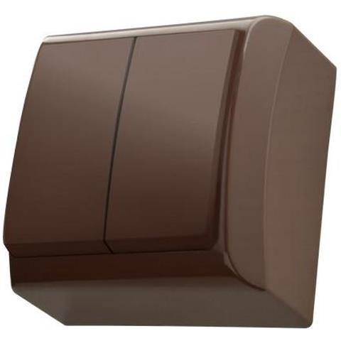 Interruttore Luce Interna A Pulsante Grande Con Montaggio A Superficie, Clic Su piùstrina Marrone - Foto 1
