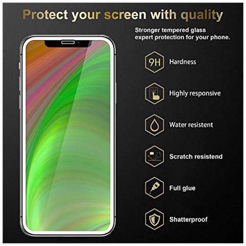 Pellicola Armatura A Schermo Intero Compatibile Con Apple Iphone Xs Max In Trasparente Con Bianco - Vetro Temperato (tempered) Di Protezione Del Display In Durezza 9h Con 3d Touch - Foto 2
