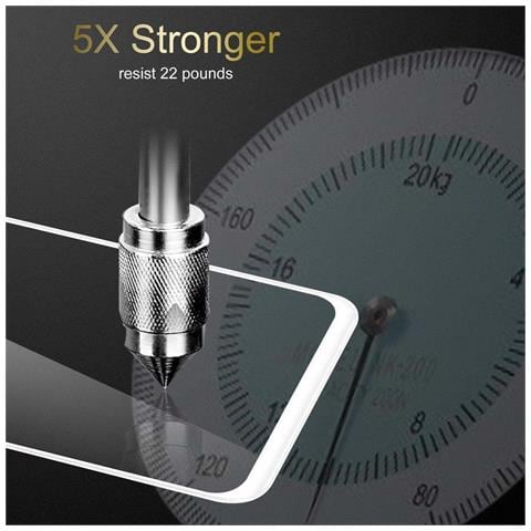Pellicola Armatura A Schermo Intero Compatibile Con Apple Iphone Xs Max In Trasparente Con Bianco - Vetro Temperato (tempered) Di Protezione Del Display In Durezza 9h Con 3d Touch - Foto 12
