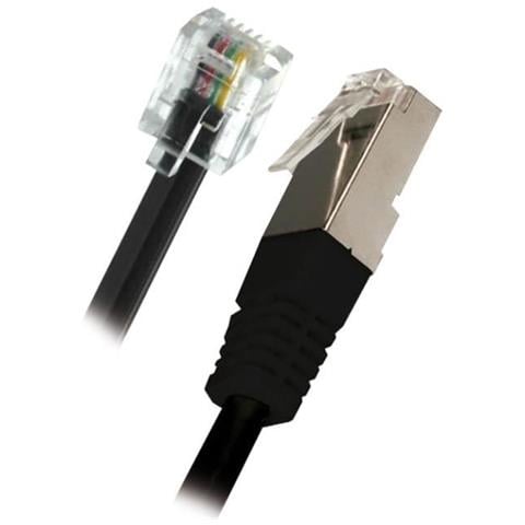 Cavo Adsl Rj11 / Rj45 - Maschio / Maschio - Nero - 2m - Foto 1