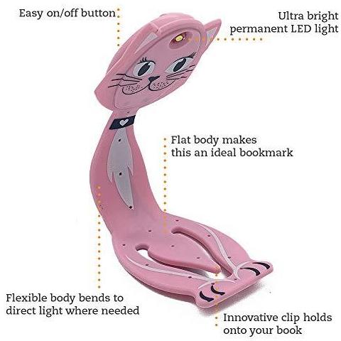 Flexilight Pals Lettura Del Led Luce Del Libro Della Clip Sul Dono Della Lampada Regolabile Viaggio Bookmark (cat (pal)) - Foto 2