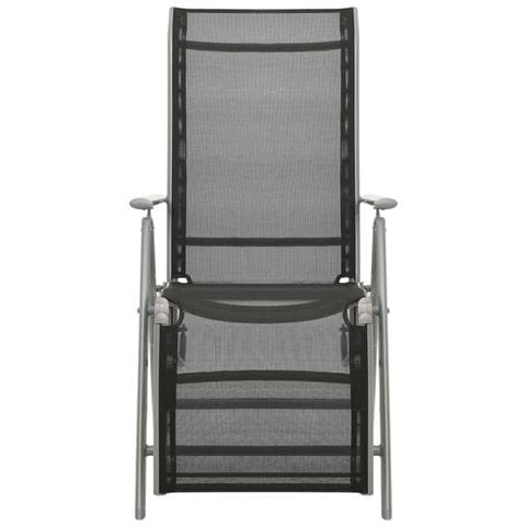 Sedie da Giardino Reclinabili 2pz Textilene e Alluminio Argento - Foto 2