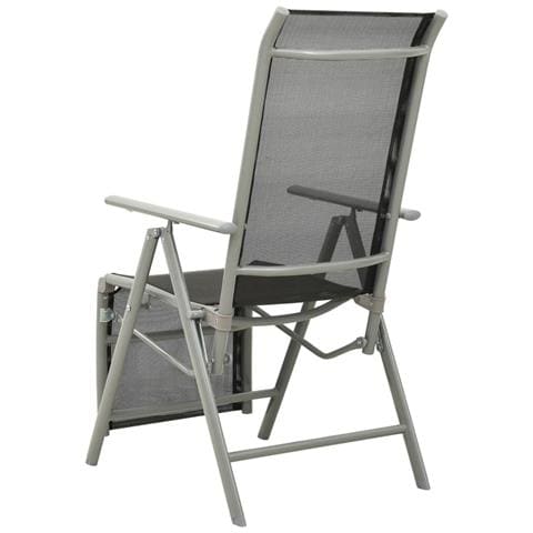 Sedie da Giardino Reclinabili 2pz Textilene e Alluminio Argento - Foto 9