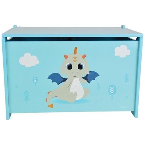 Leon Il Drago Scatola Portagiochi In Legno ± 40 X 58 X 36 Cm Per Bambini - Foto 1
