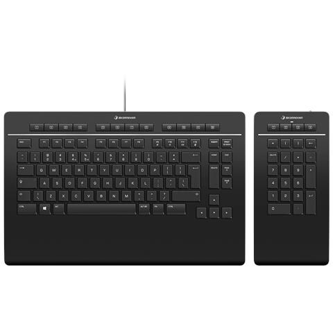 Tastiera Con cavo e senza cavo 3DX-700094 (Layout QWERTY) Colore Nero - Foto 1
