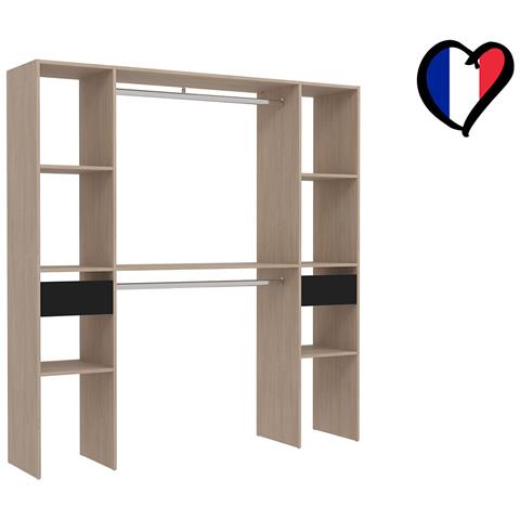 Elysee Armadio In Legno, 6 Ripiani, 2 Cassetti, 2 Armadi: 180x40x180 - Foto 5