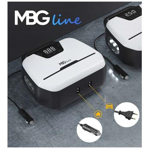 Auto Compressore 1866 Accendisigari Pompa 12v / 230v Display Led Lcd Compressore 35l /min Con Torcia Kit Accessori Copertura - Foto 8