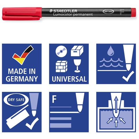 Lumocolor permanent pen 318 marcatore permanente 4 pz - Foto 2