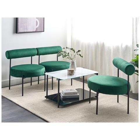 Poltrona Velluto Verde Smeraldo Alpha - Foto 2