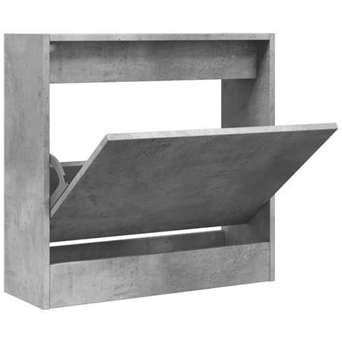 Scarpiera Grigio Cemento 60x21x57 Cm In Legno Multistrato - Foto 2