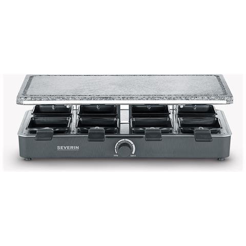 Raclette Severin Mini Per 4 Persone | Con Piastra Grill E 4 Padelline Antiaderenti | 600W Nero - Foto 5