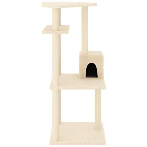 Albero Per Gatti Con Tiragraffi In Sisal Crema 123 Cm - Foto 2