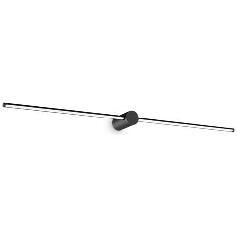 Applique Da Parete Contemporaneo Filo Alluminio Nero Led 16w 3000k Ip44 - Foto 1
