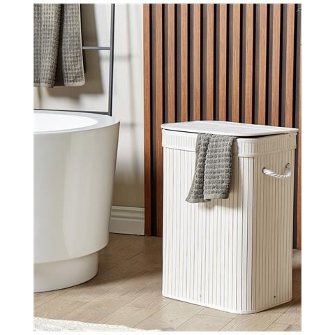 Cestino Kalutara Legno Di Bambù Bianco 72 L - Foto 9