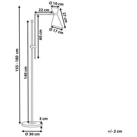 Lampada Da Pavimento Melawi Metallo Bianco - Foto 2