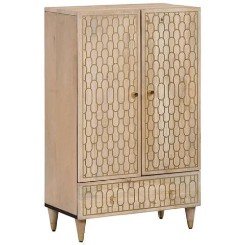 Credenza 60x33x110 Cm In Legno Massello Di Mango - Foto 1