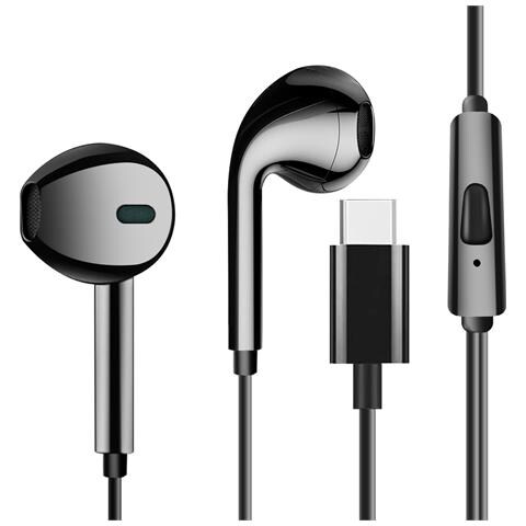 Auricolari Usb-c Microfono Kit Mani Libere Cavo Silicone 1 Metro E 20 - Foto 1