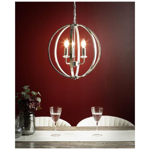 Lampadario Tenoiro Metallo Argento - Foto 1