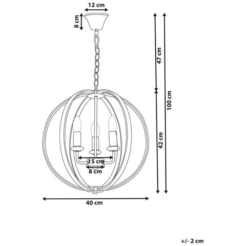 Lampadario Tenoiro Metallo Argento - Foto 10