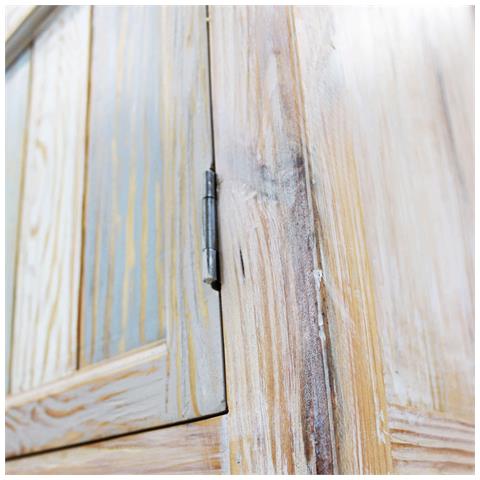 Mobile Da Interno Con 1 Cassetto E 1 Anta In Legno Antichizzato Multicolore - Foto 8