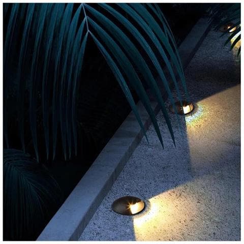 Faretto Calpestabile Led 1 W Fascio Luce Calda Segnapassi Carrabile Esterno Ip67 - Foto 1