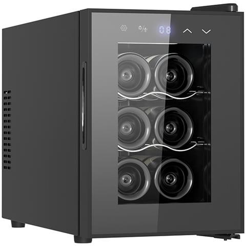 Cantinetta Vino GS153 a Libera Installazione con Capacità 6 Bottiglie Classe E Colore Nero - Foto 1